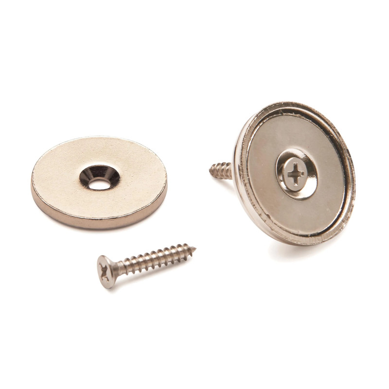 Stainless Steel Magnetic Latch 1" Dia 40 lbs Holding Strength
